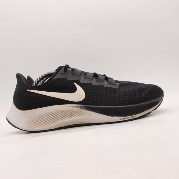 Nike Air Zoom Pegasus 37 Men's 11.5 Black Lace Up Running Shoe BQ9646-002 - Picture 1 of 10